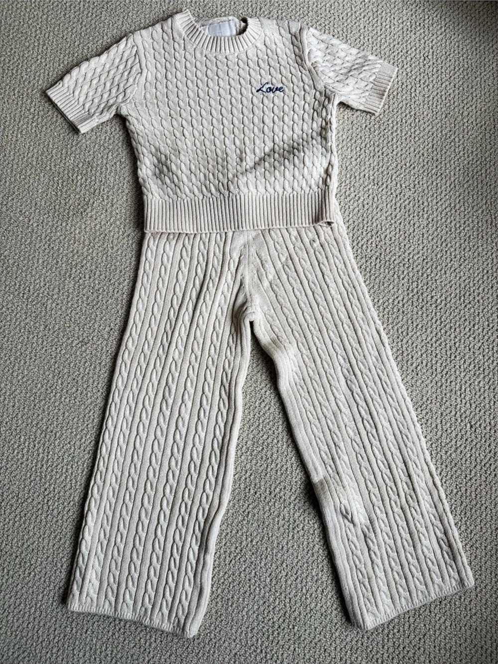 ZARA Cable Knit Set, 6-7Y